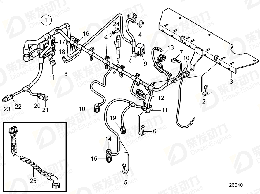 VOLVO Bracket 20864600 Drawing